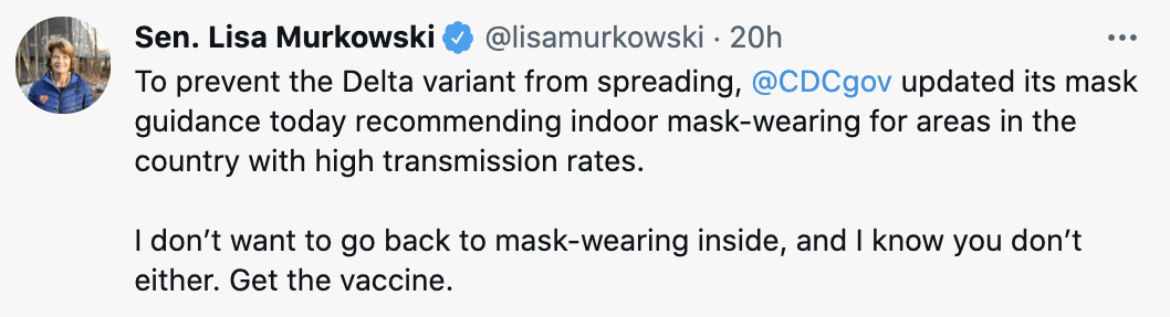 Murkowski tweet